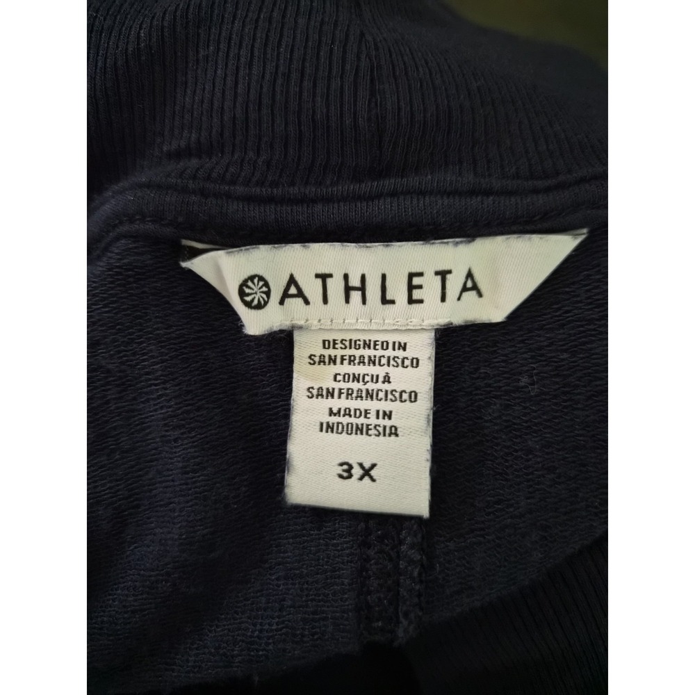 Athleta Pranayama Restore Rib Wrap 3X Dark Navy Blue Tencel Modal Cardigan Soft - Picture 7 of 10